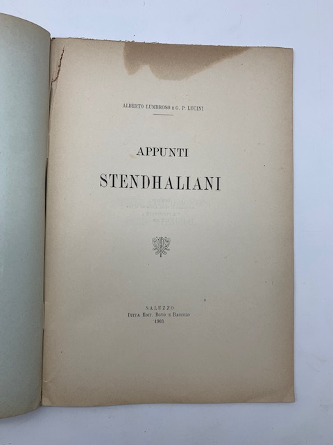 Appunti stendhaliani